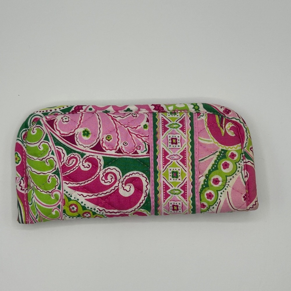 BUNDLE Vera Bradley Zip Around Wallet and Matching‎ Eyeglass Holder Pink Paisley - Picture 12 of 16